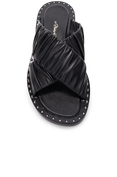 Shop 3.1 Phillip Lim / フィリップ リム 3.1 Phillip Lim Leather Nagano Slides In Black