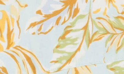 Hurley Fall Palms Boxy Crewneck Sweatshrit In Blue