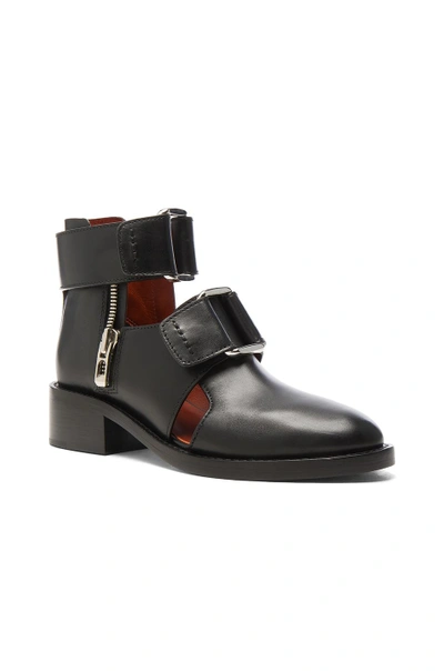 Shop 3.1 Phillip Lim Leather Addis Cut Out Boots In Black