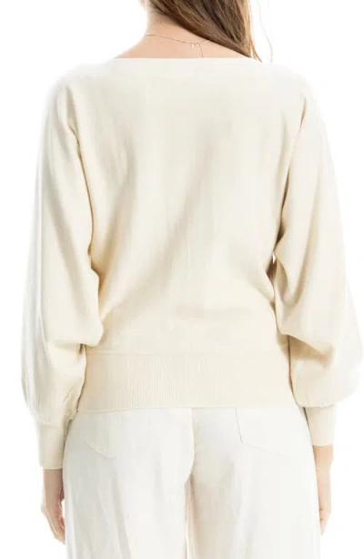 Max Studio Dolman Sleeve Sweater In White