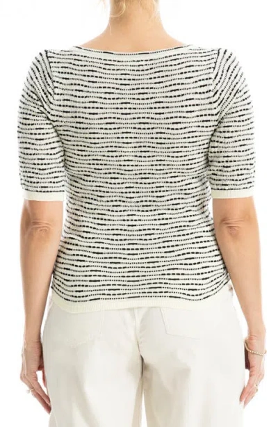 Max Studio Pattern Elbow Sleeve Sweater In Multi