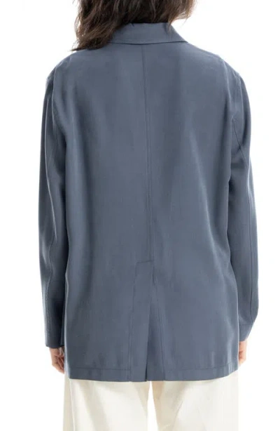 Max Studio Single Button Blazer In Blue