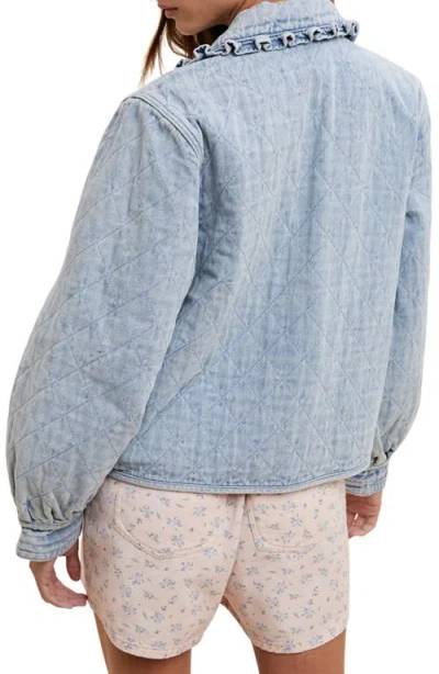 Wishlist Quilted Denim Jacket In Blue