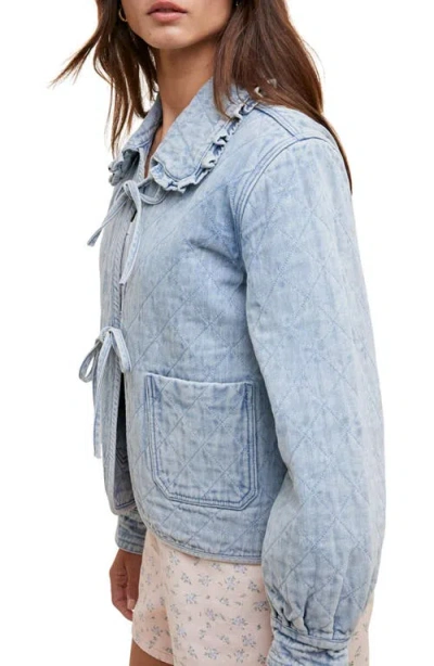 Wishlist Quilted Denim Jacket In Blue