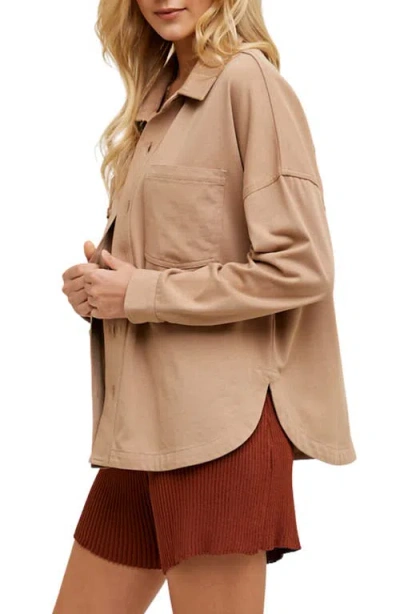Wishlist Cotton Overshirt In Brown