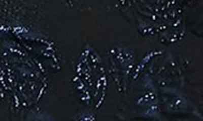 Muse Plus Size Floral Jacquard Bubble Skirt In Black