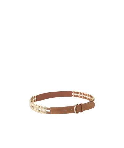 Pinko Chain Insert Belt Belts Brown In Brown