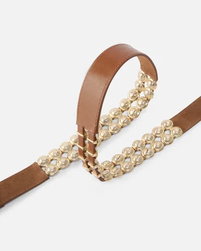 Pinko Chain Insert Belt Belts Brown In Brown