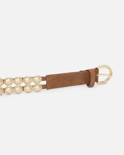 Pinko Chain Insert Belt Belts Brown In Brown