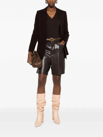 Ivory Paris Button Single-breasted Blazer In Brown