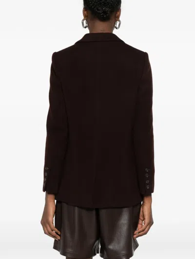 Ivory Paris Button Single-breasted Blazer In Brown