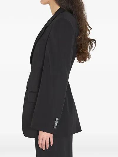 Balenciaga Tailored Wrap Wool Jacket Regular Fit In Black