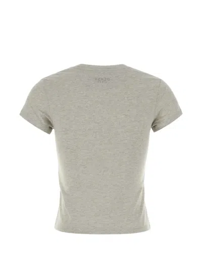 Kenzo Cotton Crew Neck Short Sleeve T Shirt In Gray