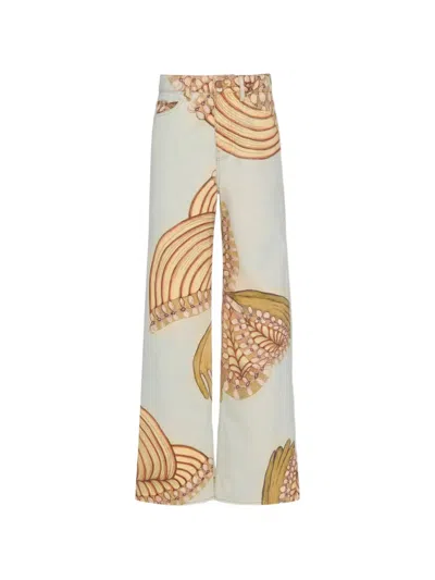 Ulla Johnson Willow Jeans Water Blossoms In Multi