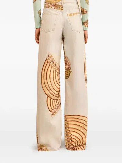 Ulla Johnson Willow Jeans Water Blossoms In Multi