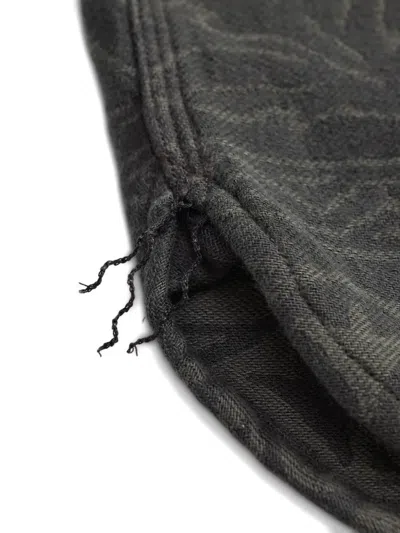 Rrl Abstract-pattern Overshirt In Black