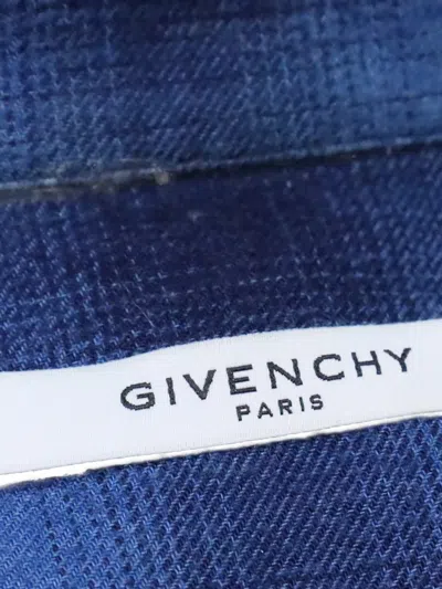 Pre-owned Givenchy Flannel Star-patch Shirt In Blue