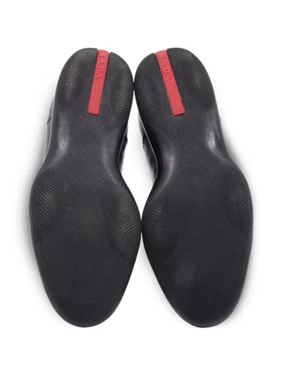 Pre-owned Prada Chelsea Leather Ankle Boots In Black