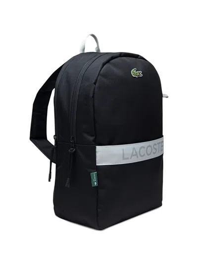 Lacoste Logo-appliqué Backpack In Black