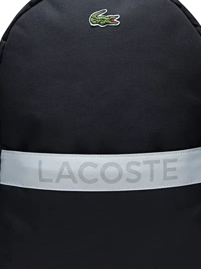 Lacoste Logo-appliqué Backpack In Black