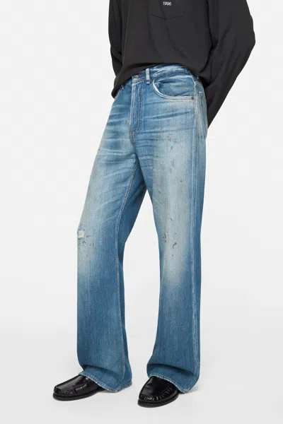 Acne Studios Belt Loop Jeans In Blue