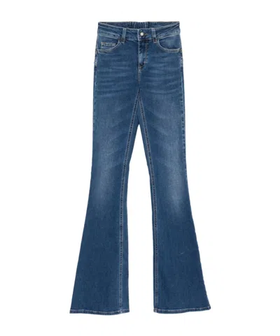 Liu •jo Stretch Flared Blue Jeans In Blue