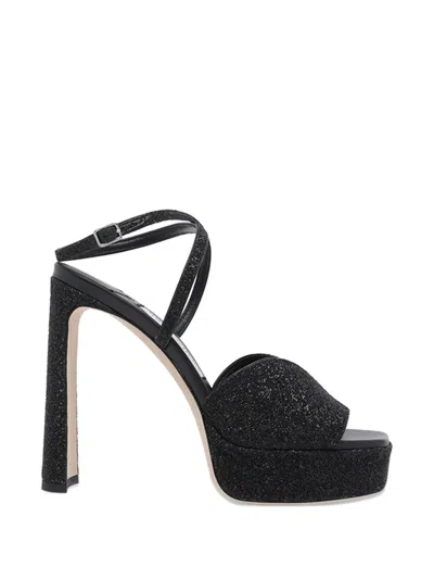 Jimmy Choo Karli 125 Glitter Platform Sandals In Multi