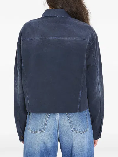 Balenciaga Pointed-collar Denim Jacket In Blue