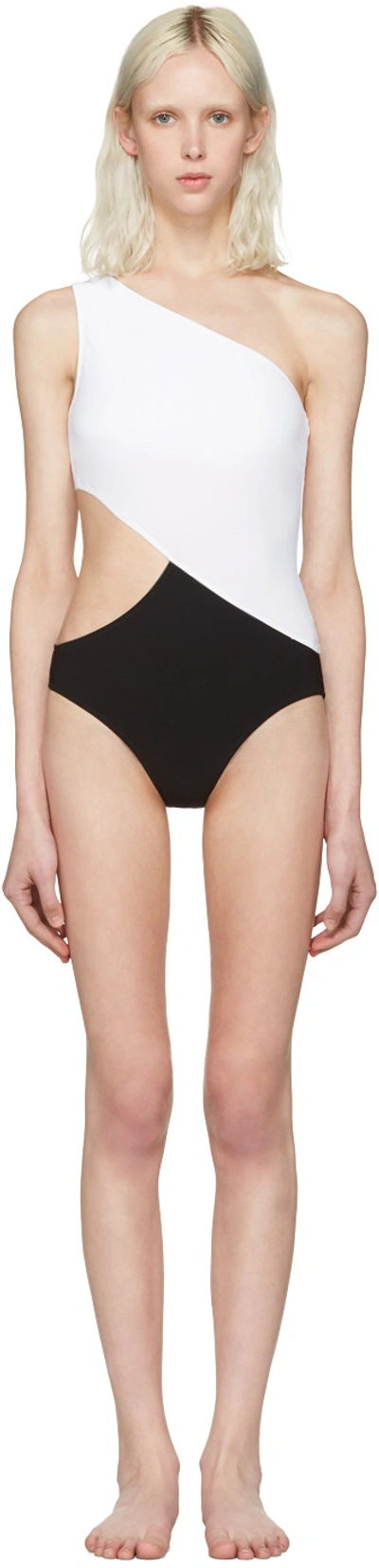 Araks One-piece Elmar Asymmetrical Swimsuit In Black