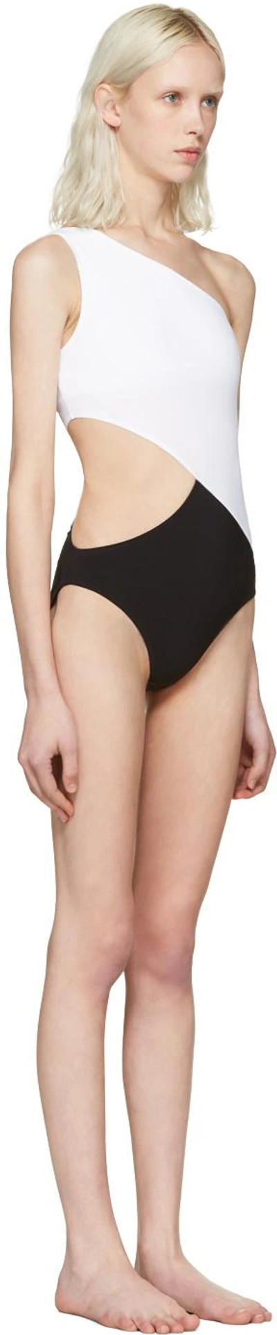 Shop Araks Black And White Elmar Swimsuit In Black/white