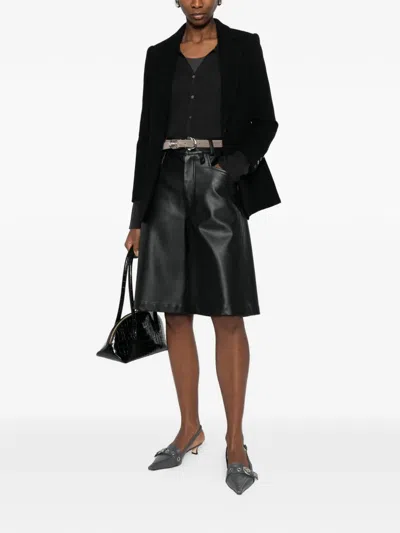 Ivory Paris Buttoned Blazer In Black