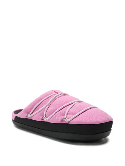 Moon Boot Elastic-band Slippers In Pink