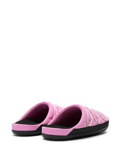 Moon Boot Elastic-band Slippers In Pink