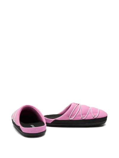 Moon Boot Elastic-band Slippers In Pink