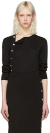 Altuzarra Minamoto Button-embellished Merino Wool Sweater In Black