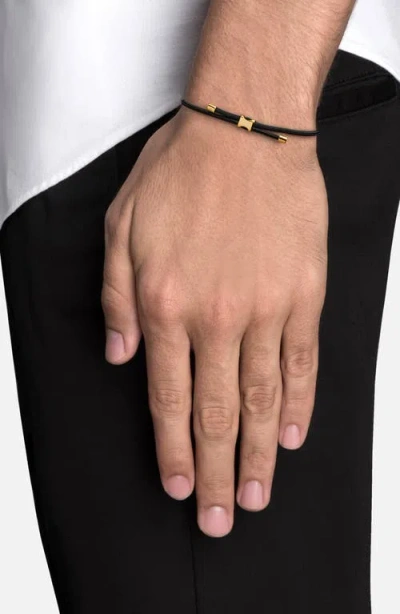 Miansai Orson Pull Bungee Rope Bracelet In Black