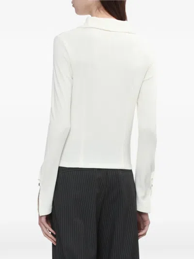 Rag & Bone Buttoned Collared Knitwear In White