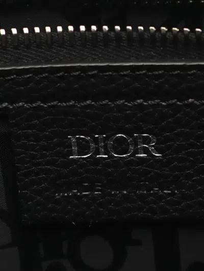 Pre-owned Dior 2021 Leather Saddle Backpack In Black