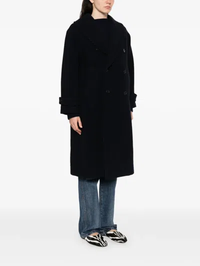 Nicholson & Nicholson Morris Double-breasted Coat In Black