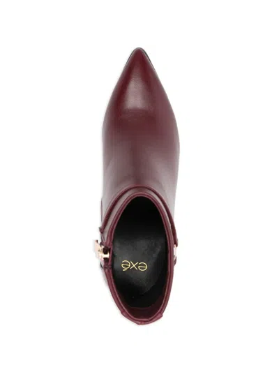 Exe' Strap Leather Boots In Multi