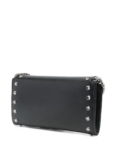 Stella Mccartney Falabella Shoulder Bag With Studded Chain Strap In Black