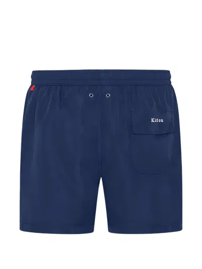 Kiton Drawstring Beachwear In Blue