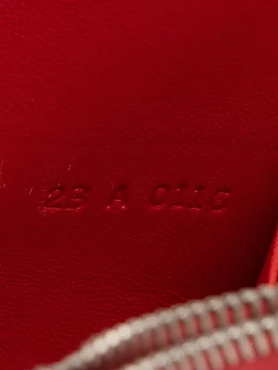 Pre-owned Givenchy Pandora Leather Chain Clutch Bag In Red