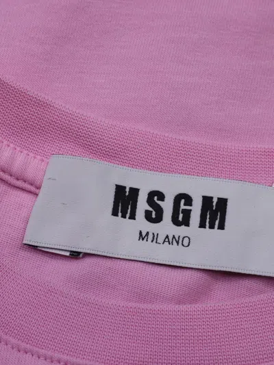 Pre-owned Msgm Logo-print T-shirt In Pink