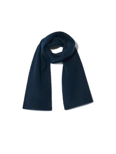 Rier Brushed Wool Scarf In Blue