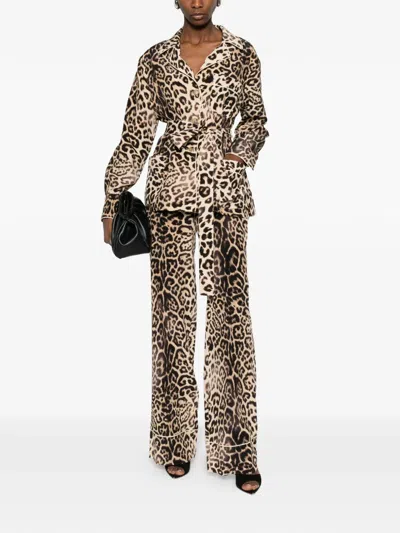 Ermanno Scervino Leopard-print Tie Jacket In Multi