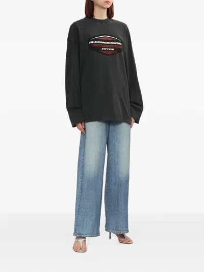 Rag & Bone Distressed Wide-leg Denim In Blue