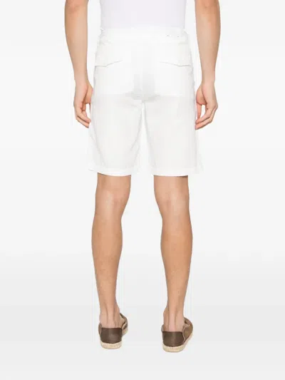 Eleventy Drawstring Pleated Shorts In White