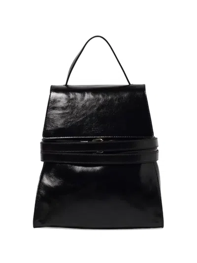 Moschino Top Handle Strap Backpack In Black