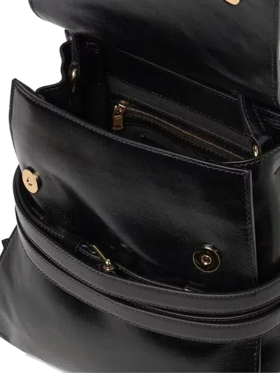 Moschino Top Handle Strap Backpack In Black